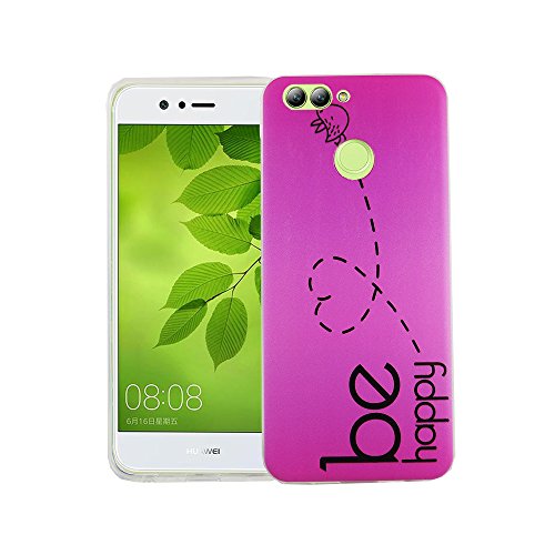 König Design Handyhülle kompatibel mit Huawei Nova 2 Silikon Case Hülle Sturzsichere Back-Cover Handyhülle - Be Happy Design Pink König Design Handyhülle kompatibel mit Huawei Nova 2 Silikon Case Hülle Sturzsichere Back-Cover Handyhülle - Be Happy Design Pink von König Design