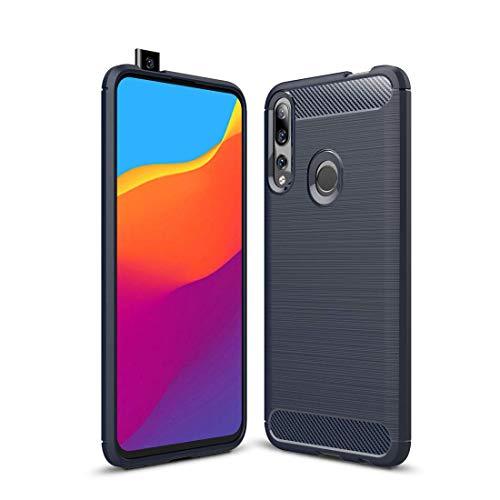 König Design Handyhülle kompatibel mit Huawei P Smart Z Silikon Case Hülle Sturzsichere Back-Cover Handyhülle - Carbon - Blau von König Design