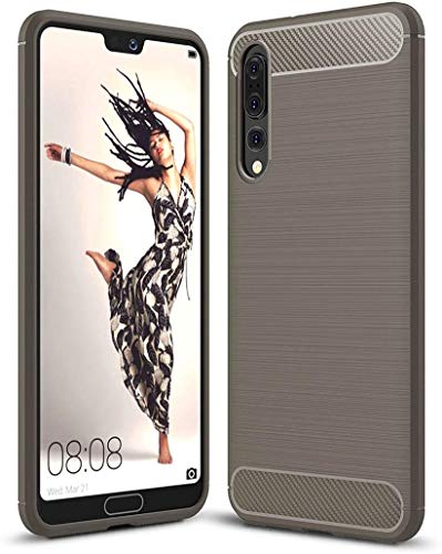 König Design Handyhülle kompatibel mit Huawei P20 Pro Silikon Case Hülle Sturzsichere Back-Cover Handyhülle - Carbon - Grau von König Design