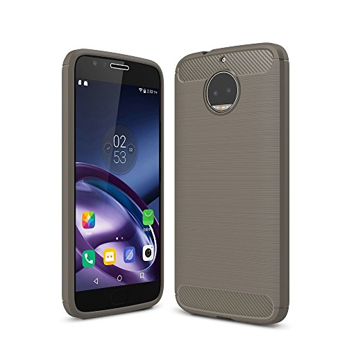 König Design Handyhülle kompatibel mit Motorola Moto G5S Plus Silikon Case Hülle Sturzsichere Back-Cover Handyhülle - Carbon - Grau von König Design