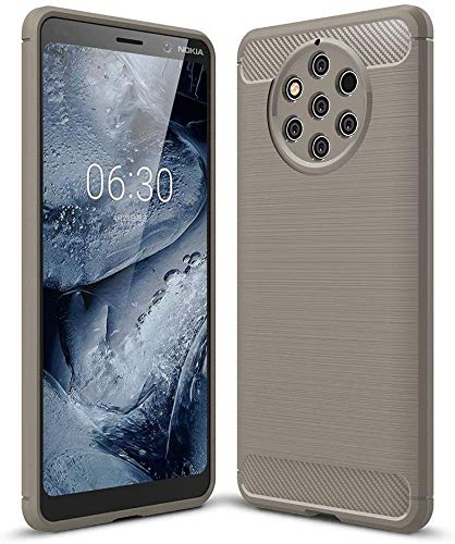 König Design Handyhülle kompatibel mit Nokia 9 Pure View Silikon Case Hülle Sturzsichere Back-Cover Handyhülle - Carbon - Grau von König Design