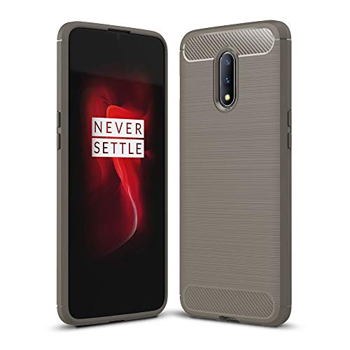 König Design Handyhülle kompatibel mit OnePlus 7 Silikon Case Hülle Sturzsichere Back-Cover Handyhülle - Carbon - Grau von König Design