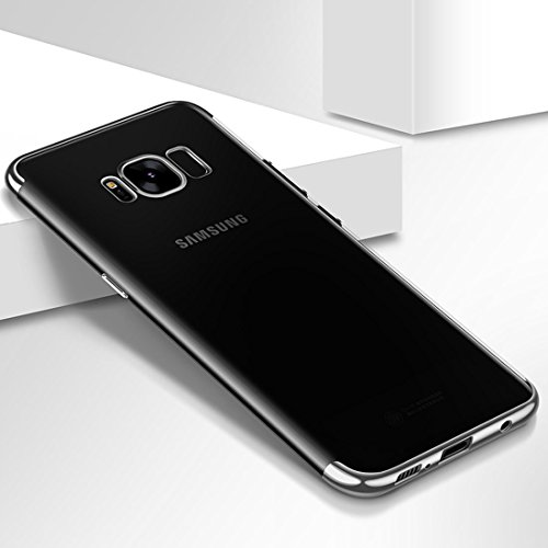 König Design Handyhülle kompatibel mit Samsung Galaxy A3 (2017) Silikon Case Hülle Sturzsichere Back-Cover Handyhülle - Transparent - Silber von König Design