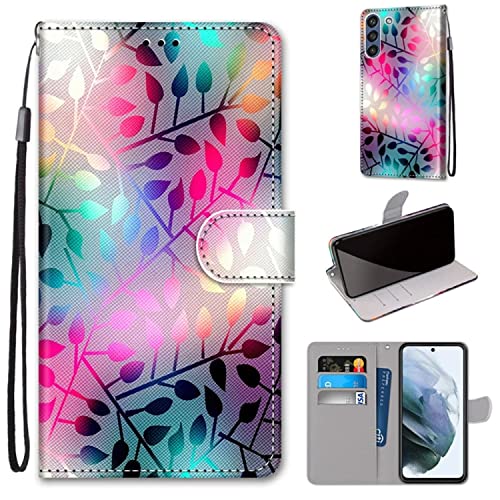 König Design Handyhülle kompatibel mit Samsung Galaxy S21 FE Schutztasche Wallet Cover 360 Case Etuis Transluzentes Glas von König Design