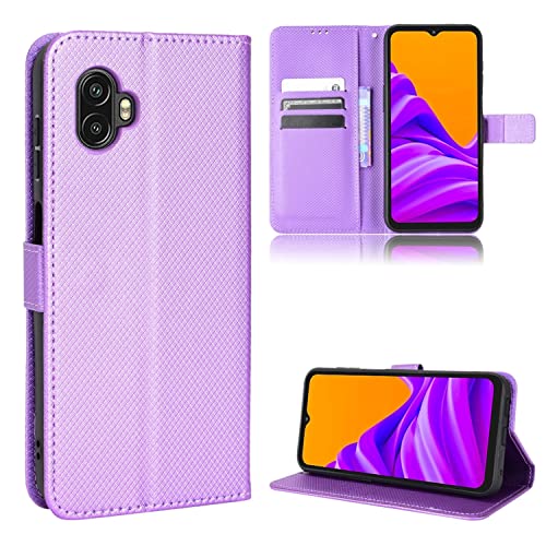 König Design Handyhülle kompatibel mit Samsung Galaxy Xcover 6 Pro Schutzhülle Case Cover Kartenfach Violett von König Design