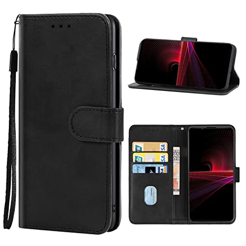 König Design Handyhülle kompatibel mit Sony Xperia 1 IV Schutzhülle Case Cover Kartenfach Schwarz von König Design