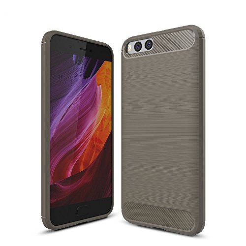 König Design Handyhülle kompatibel mit Xiaomi Mi 6 Silikon Case Hülle Sturzsichere Back-Cover Handyhülle - Carbon - Grau von König Design