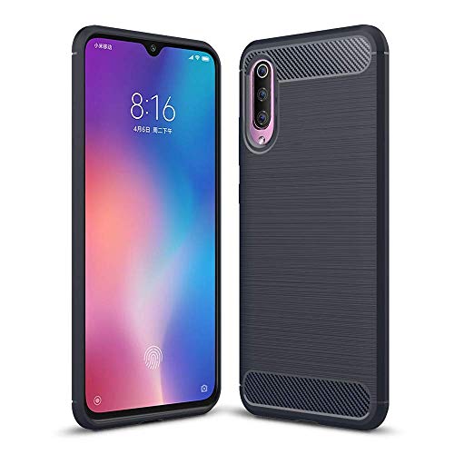 König Design Handyhülle kompatibel mit Xiaomi Mi 9 Silikon Case Hülle Sturzsichere Back-Cover Handyhülle - Carbon - Blau König Design Handyhülle kompatibel mit Xiaomi Mi 9 Silikon Case Hülle Sturzsichere Back-Cover Handyhülle - Carbon - Blau von König Design