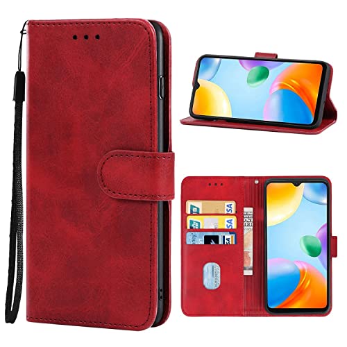 König Design Handyhülle kompatibel mit Xiaomi Redmi 10C Schutzhülle Case Cover Kartenfach Rot von König Design