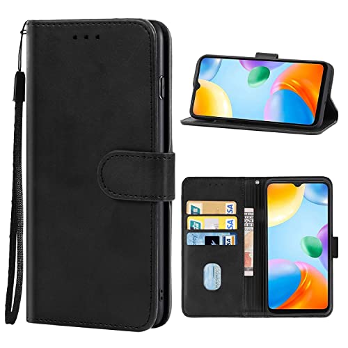 König Design Handyhülle kompatibel mit Xiaomi Redmi 10C Schutzhülle Case Cover Kartenfach Schwarz von König Design