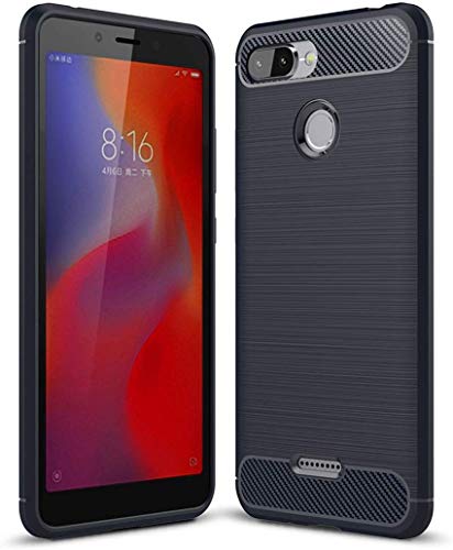 König Design Handyhülle kompatibel mit Xiaomi Redmi 6 Silikon Case Hülle Sturzsichere Back-Cover Handyhülle - Carbon - Blau König Design Handyhülle kompatibel mit Xiaomi Redmi 6 Silikon Case Hülle Sturzsichere Back-Cover Handyhülle - Carbon - Blau von König Design