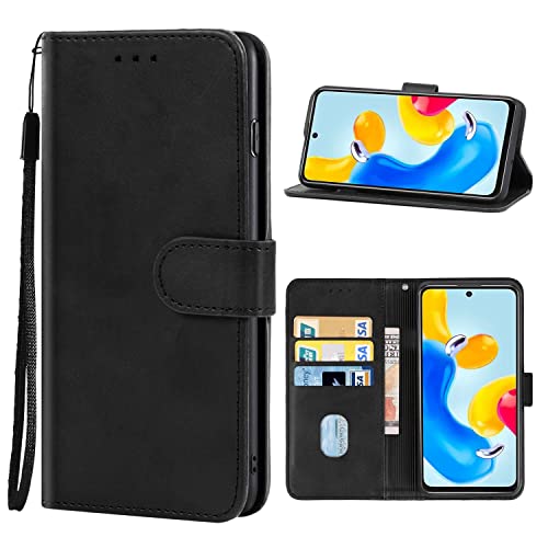 König Design Handyhülle kompatibel mit Xiaomi Redmi Note 11S 5G Schutzhülle Case Cover Kartenfach Schwarz von König Design
