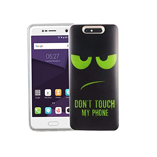 König Design Handyhülle kompatibel mit ZTE Blade V8 Silikon Case Hülle Sturzsichere Back-Cover Handyhülle - Don't Touch My Phone Grün Schwarz von König Design