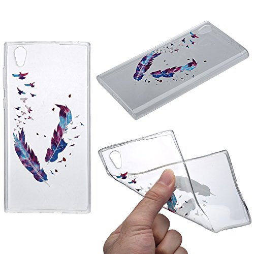 König Design Henna Cover geeignet für Sony Xperia XA2 Case Schutz Hülle Silikon Federn Bunt von König Design