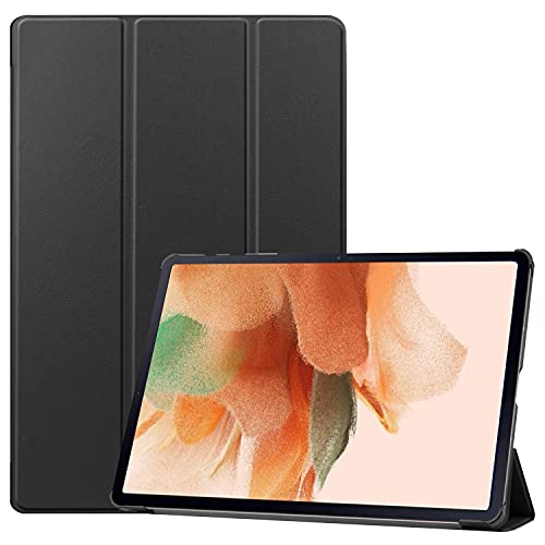 König Design Hülle Kompatibel mit Samsung Galaxy Tab S7 FE 12.4 5G/ S8+ Plus 5G 2022/ S7+ Plus 12.4 - Ultra Dünn mit Standfunktion Slim Kunst-Leder Passt für SM-T730/ T736B/ SM-X800/ X806, Schwarz König Design Hülle Kompatibel mit Samsung Galaxy Tab S7 FE 12.4 5G/ S8+ Plus 5G 2022/ S7+ Plus 12.4 - Ultra Dünn mit Standfunktion Slim Kunst-Leder Passt für SM-T730/ T736B/ SM-X800/ X806, Schwarz von König Design