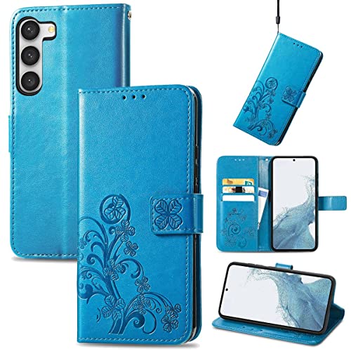 König Design Hülle für Samsung Galaxy A54 5G Handyhülle - Premium PU Leder - Kartenfach Standfunktion Cover RFID Schutzhülle Etui Kompatibel für Samsung Galaxy A54 5G Klapphülle Blau von König Design