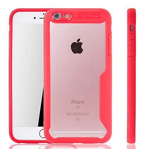 König Design Rote Premium Cover geeignet für Apple iPhone 6 / iPhone 6s Hybrid-Editon Hülle | Unterstützt Kabelloses Laden | aus edlem Acryl mit weichem Silikonrand Rot von König Design