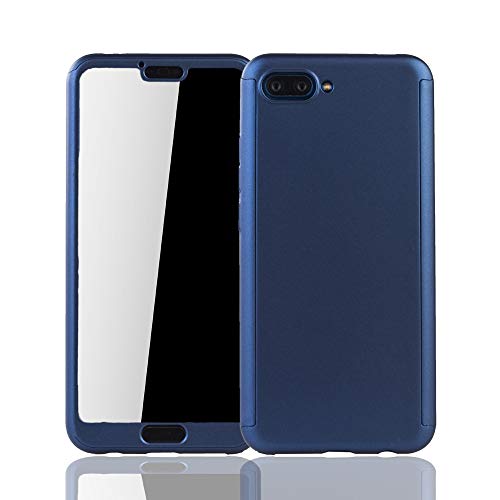 König Design Schutz-Case geeignet für Huawei Honor 10 Hülle mit Panzerglas | Sturzsichere Full Cover Handyhülle in Blau von König Design