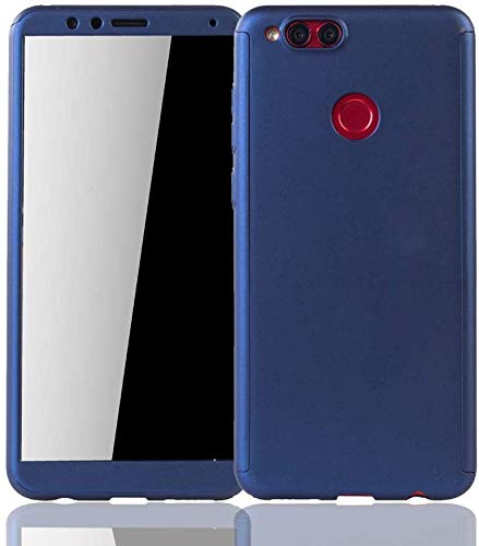 König Design Schutz-Case geeignet für Huawei Honor 7X Hülle mit Panzerglas | Sturzsichere Full Cover Handyhülle in Blau von König Design