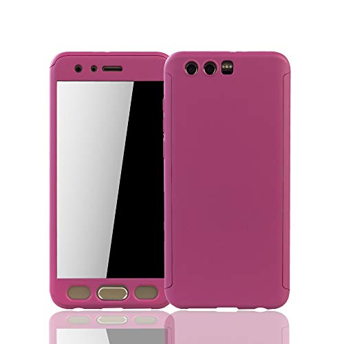 König Design Schutz-Case geeignet für Huawei Honor 9 Hülle mit Panzerglas | Sturzsichere Full Cover Handyhülle in Pink von König Design