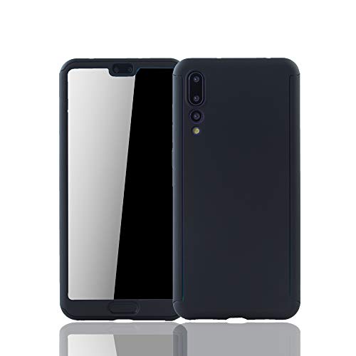 König Design Schutz-Case geeignet für Huawei P20 Pro Hülle mit Panzerglas | Sturzsichere Full Cover Handyhülle in Schwarz von König Design