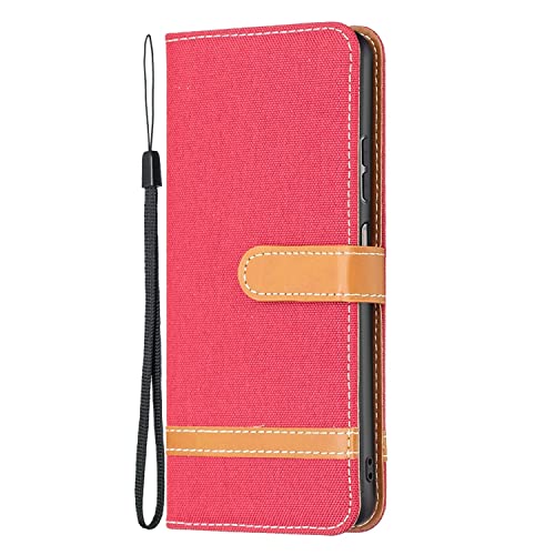 König Design Schutz Handy Hülle kompatibel für Samsung Galaxy A23 Case Cover Tasche Wallet 360 Grad Etuis Rot von König Design