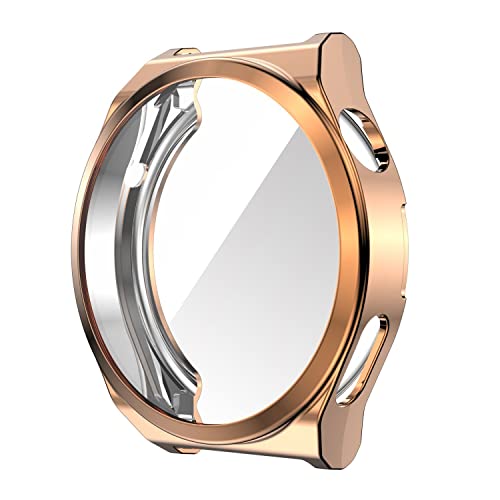 König Design Schutz Watch Hülle kompatibel mit Huawei Watch GT 3 Pro 43mm Case Cover Etuis Displayschutz Rose Gold von König Design