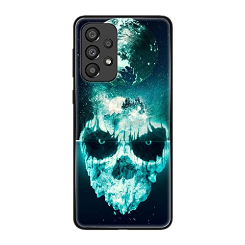 König Design Schutzhülle Kompatibel mit Samsung Galaxy A33 5G Hülle TPU Eckenschutz Stoßfest Dünn Kratzfest Handyhülle für Samsung Galaxy A33 5G - Totenkopf von König Design