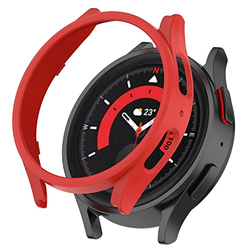 König Design Schutzhülle Schutztasche kompatibel mit Samsung Galaxy Watch 5 Pro 45mm Case Cover Bumper Etuis Schale Tasche Rot von König Design