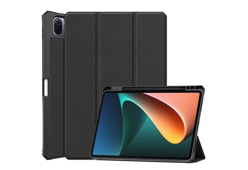 König Design Tablet-Hülle, Tablethülle für Xiaomi Mi Pad 5 Schutztasche Wallet Cover 360 Case Etuis Schwarz von König Design