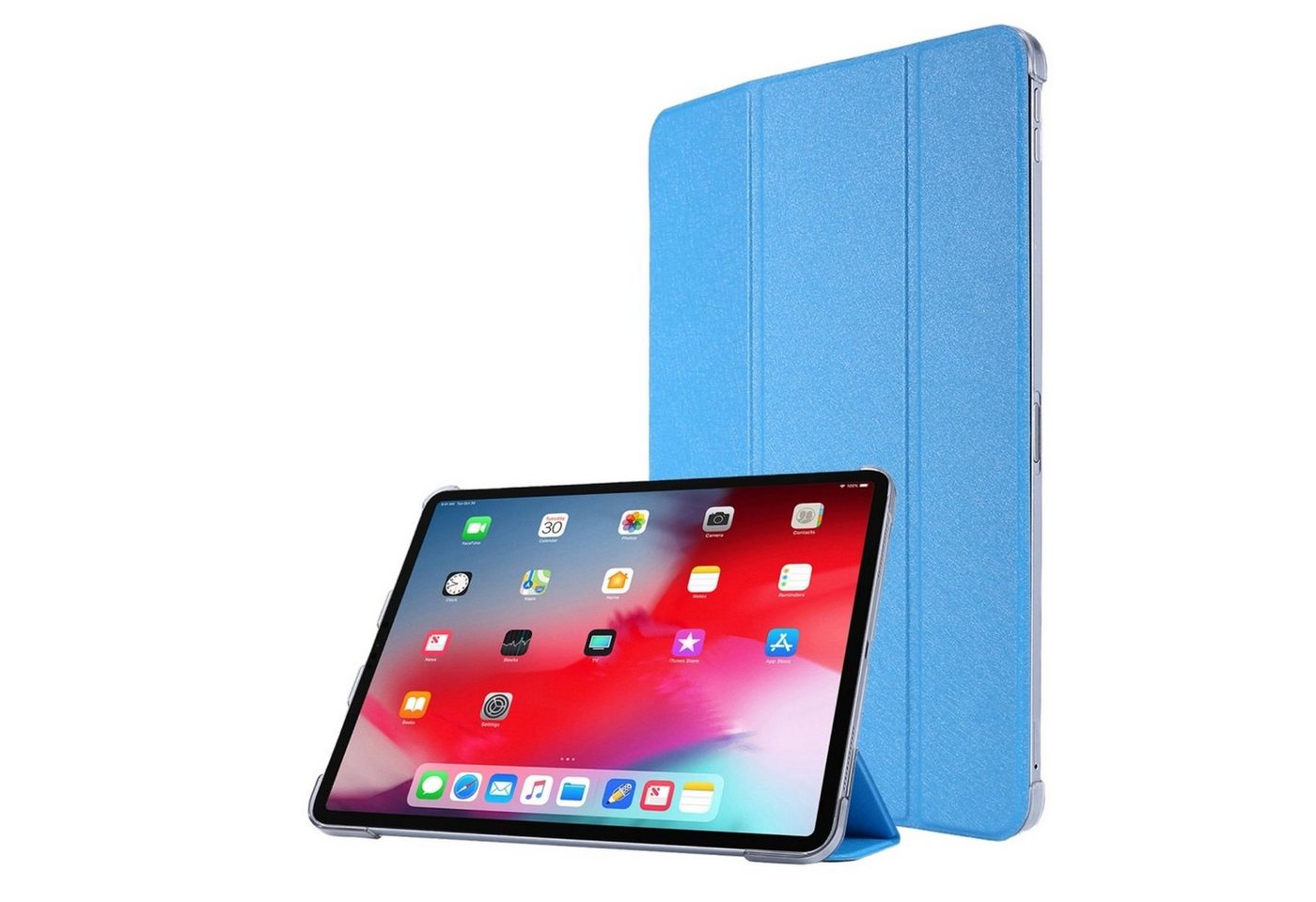 König Design Tablet-Hülle Apple iPad Pro 12.9 (2020), Schutzhülle für Apple iPad Pro 12.9 (2020) Tablethülle Schutztasche Cover Standfunktion Blau von König Design