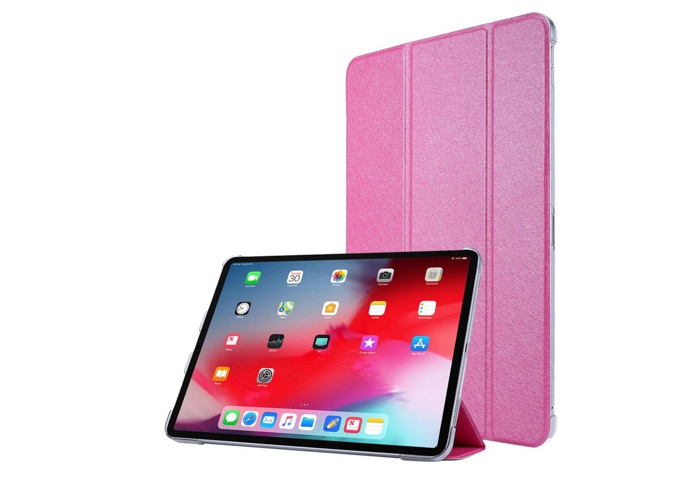 König Design Tablet-Hülle Apple iPad Pro 12.9 (2020), Schutzhülle für Apple iPad Pro 12.9 (2020) Tablethülle Schutztasche Cover Standfunktion Pink von König Design