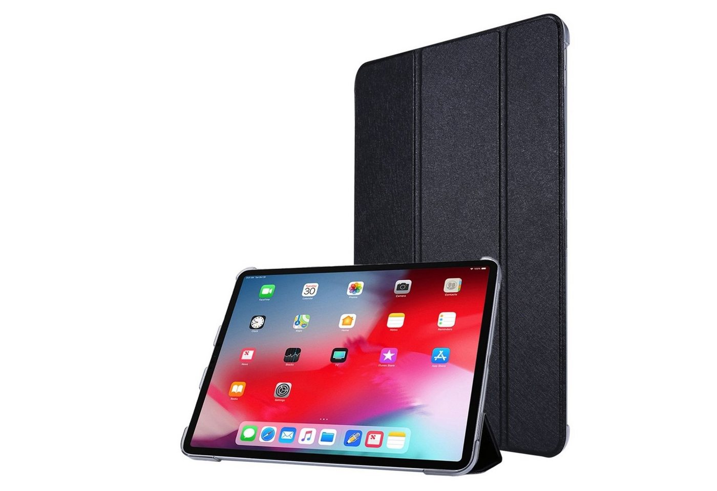 König Design Tablet-Hülle Apple iPad Pro 12.9 (2020), Schutzhülle für Apple iPad Pro 12.9 (2020) Tablethülle Schutztasche Cover Standfunktion Schwarz von König Design