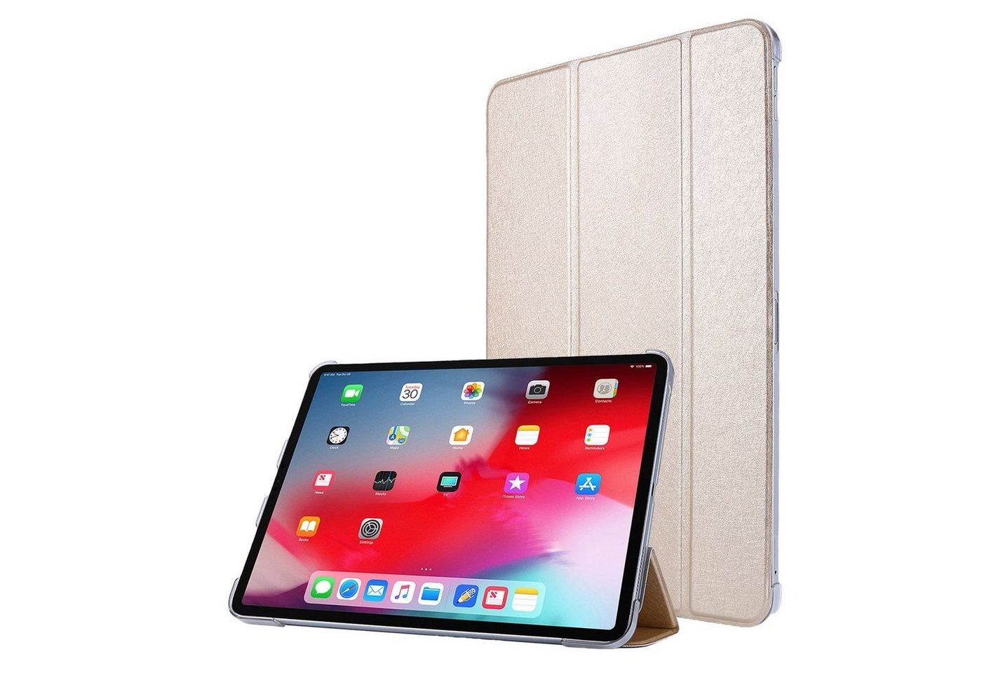König Design Tablet-Hülle Apple iPad Pro 12.9 (2021), Schutzhülle für Apple iPad Pro 12.9 (2021) Tablethülle Schutztasche Cover Standfunktion Gold von König Design