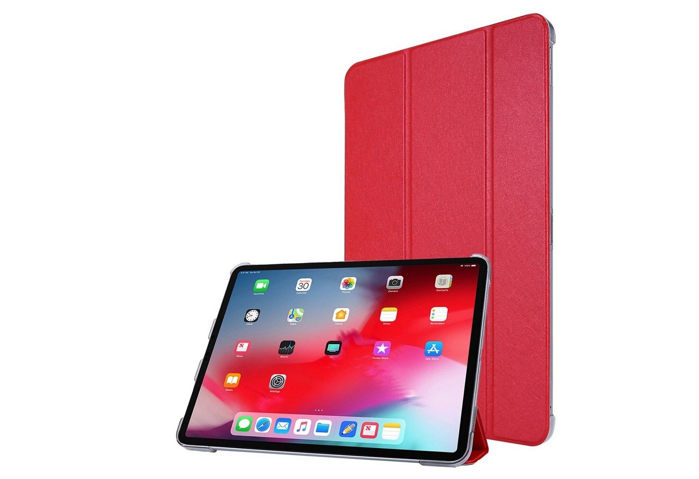 König Design Tablet-Hülle Apple iPad Pro 12.9 (2021), Schutzhülle für Apple iPad Pro 12.9 (2021) Tablethülle Schutztasche Cover Standfunktion Rot von König Design