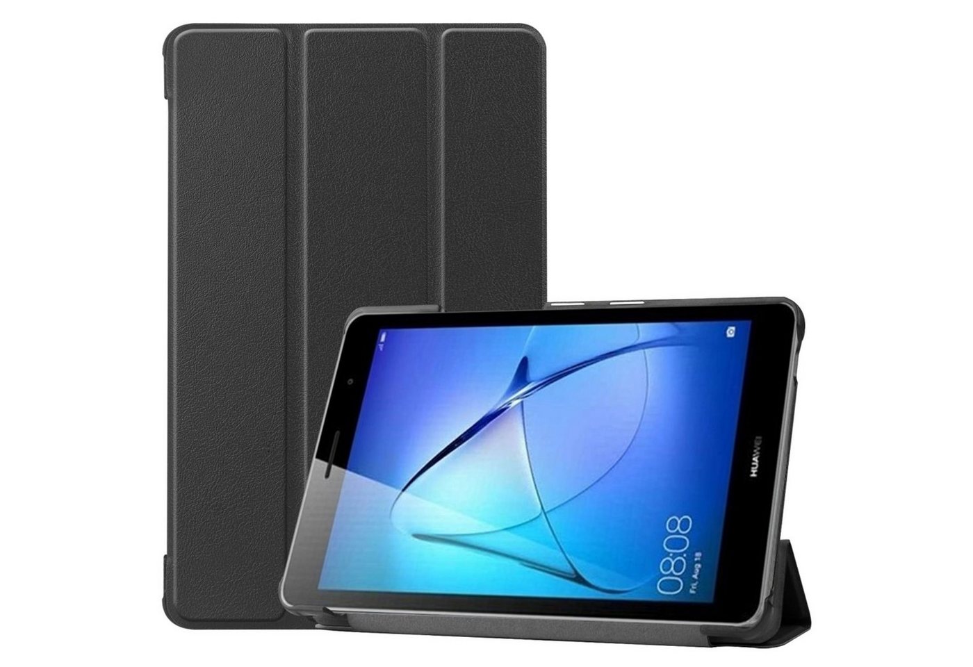 König Design Tablet-Hülle Huawei MatePad T8, Tablethülle für Huawei MatePad T8 Schutztasche Wallet Cover 360 Case Etuis Schwarz von König Design