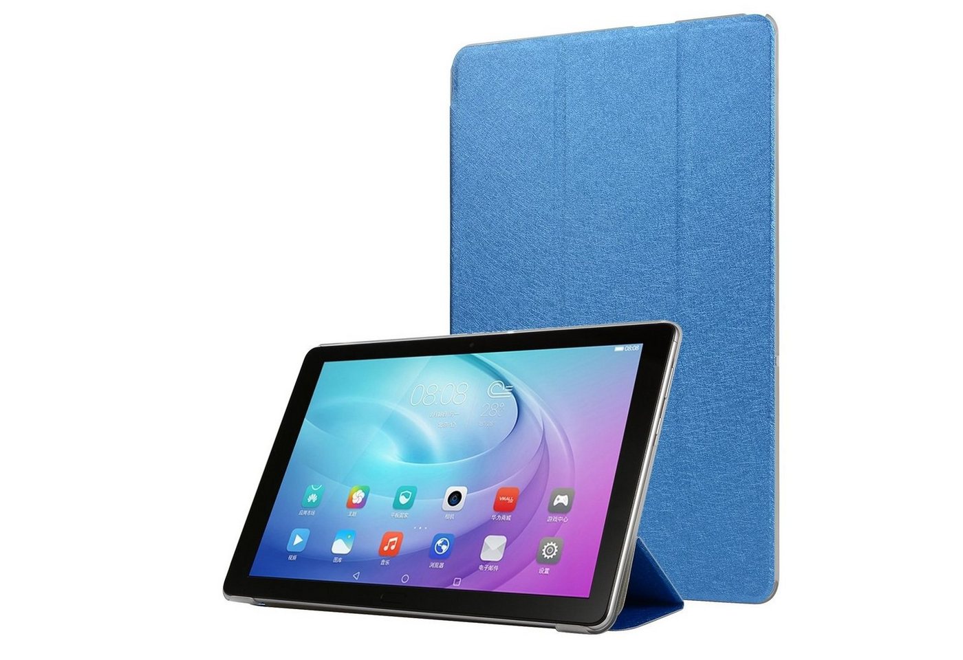 König Design Tablet-Hülle Samsung Galaxy Tab A7, Schutzhülle für Samsung Galaxy Tab A7 Tablethülle Schutztasche Cover Standfunktion Dunkelblau von König Design