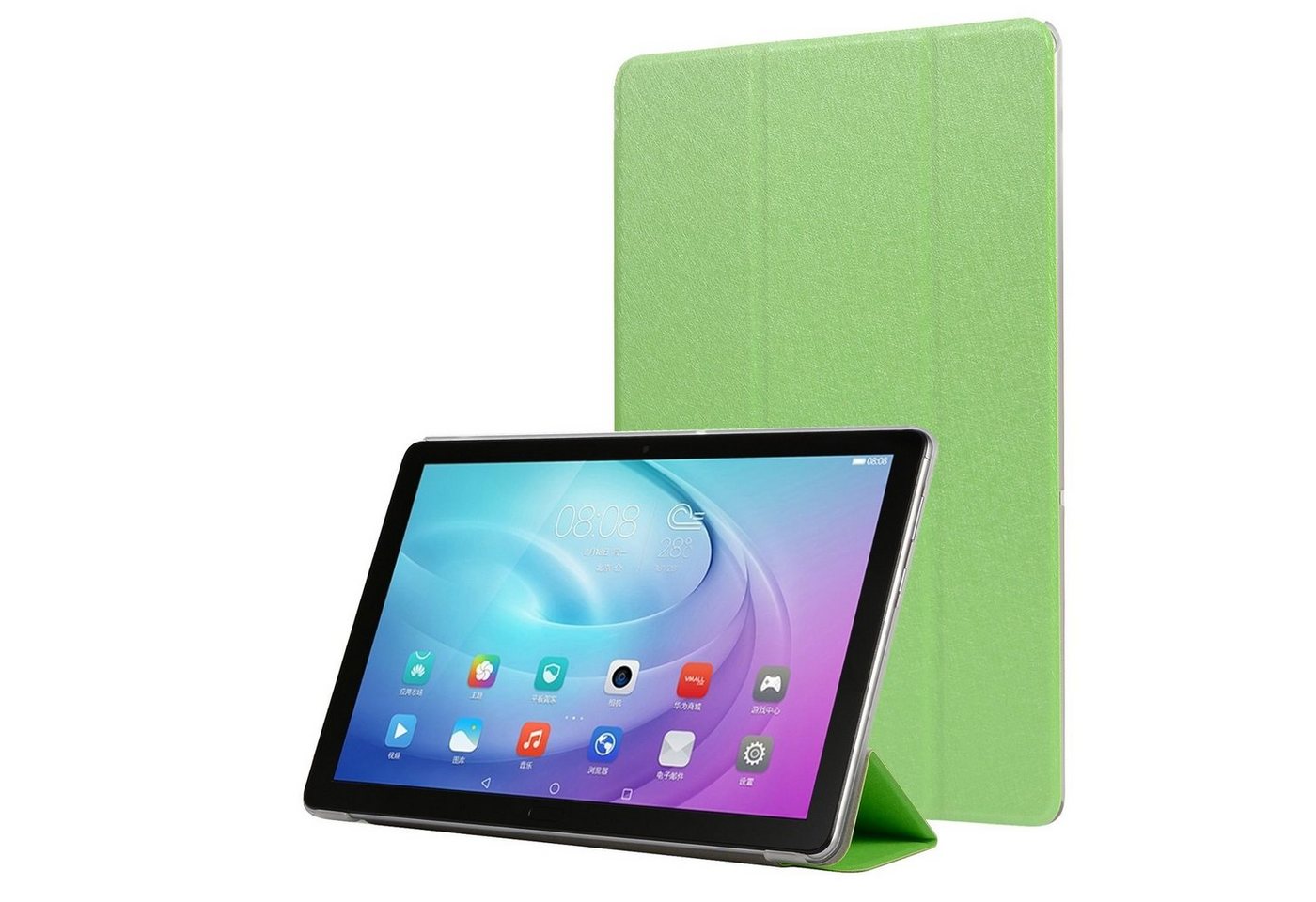 König Design Tablet-Hülle Samsung Galaxy Tab A7, Schutzhülle für Samsung Galaxy Tab A7 Tablethülle Schutztasche Cover Standfunktion Grün von König Design