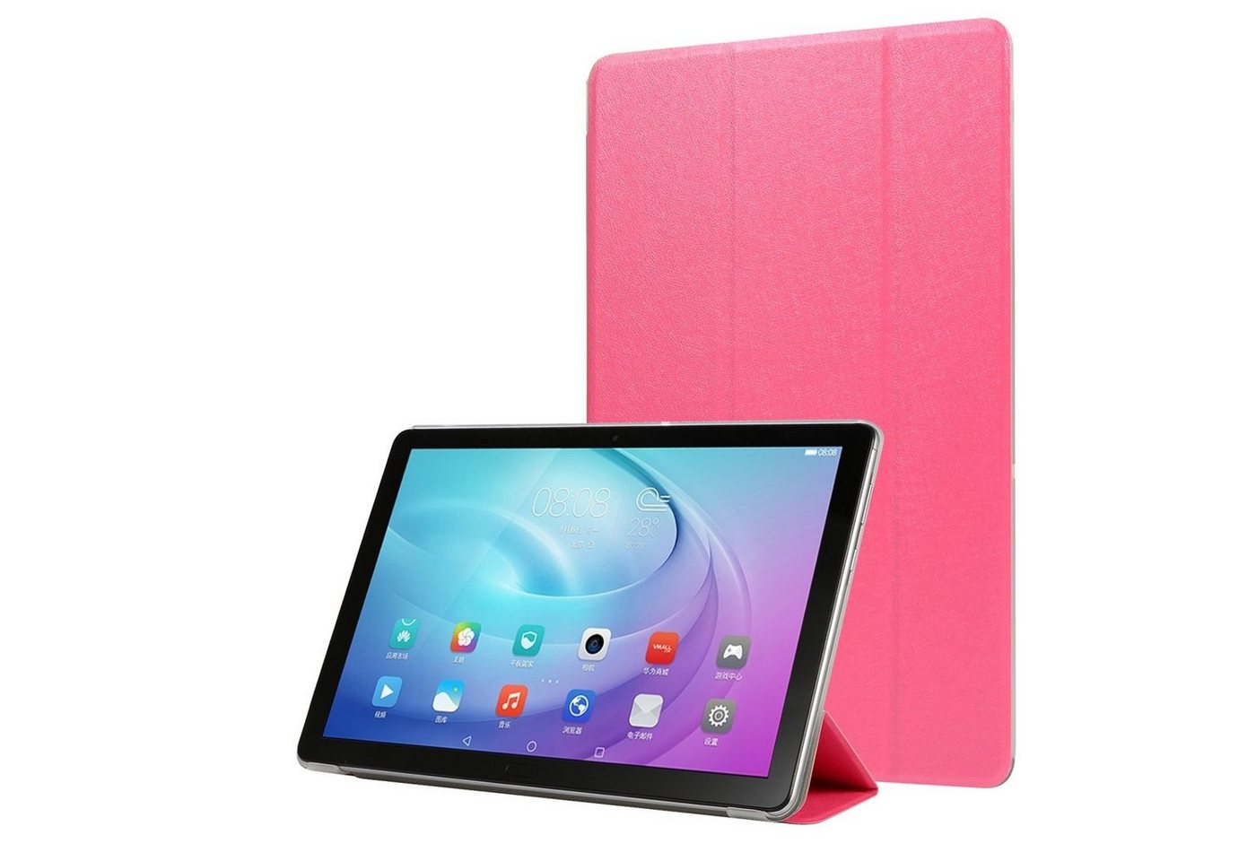 König Design Tablet-Hülle Samsung Galaxy Tab A7, Schutzhülle für Samsung Galaxy Tab A7 Tablethülle Schutztasche Cover Standfunktion Pink von König Design