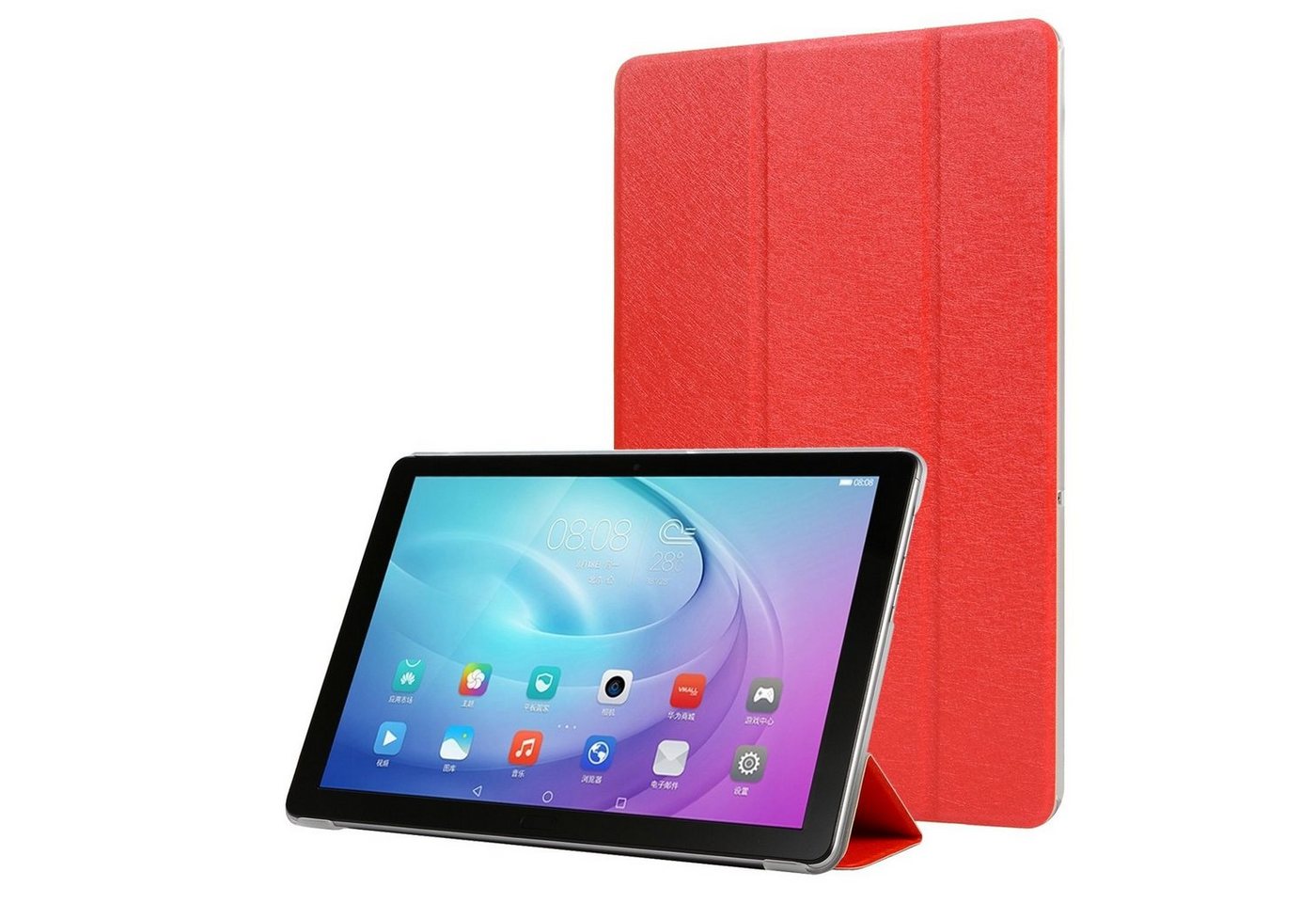 König Design Tablet-Hülle Samsung Galaxy Tab A7, Schutzhülle für Samsung Galaxy Tab A7 Tablethülle Schutztasche Cover Standfunktion Rot von König Design