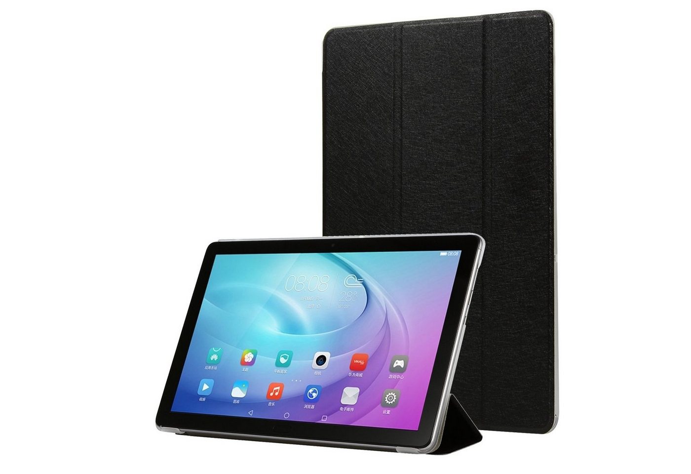 König Design Tablet-Hülle Samsung Galaxy Tab A7, Schutzhülle für Samsung Galaxy Tab A7 Tablethülle Schutztasche Cover Standfunktion Schwarz von König Design