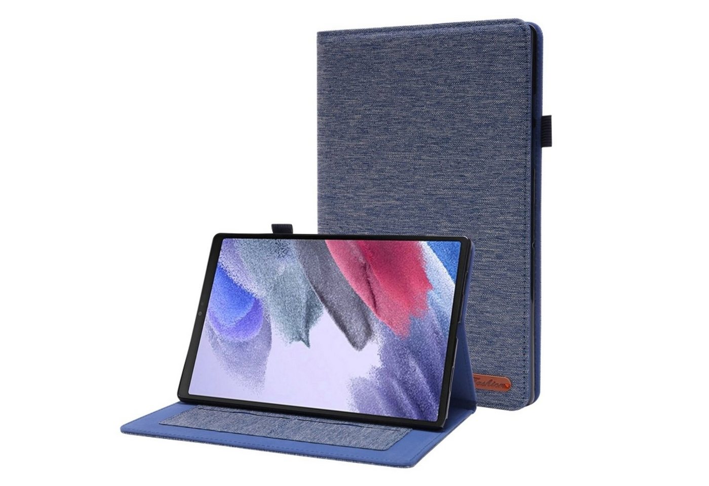 König Design Tablet-Hülle Samsung Galaxy Tab A8 (2021), Schutzhülle für Samsung Galaxy Tab A8 (2021) Schutztasche Wallet Cover 360 Case Etuis Blau von König Design