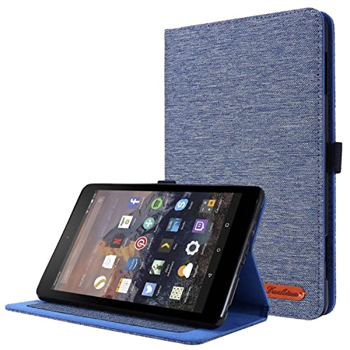 Schutzhülle kompatibel mit Amazon Kindle Fire HD 10 2021 Hülle Case Tasche Klapphülle, Farbe:Blau von König Design