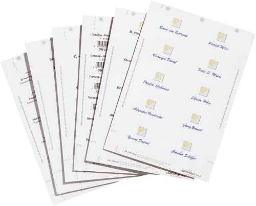 Einsteckschilderbogen weiß, DIN A4, Papier, 90x60 mm, 160 Einsteckschilder/VE von König Werbeanlagen