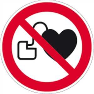 Kein Zutritt für Personen mit Herzschrittmachern oder implantierten Defibrillatoren 20cm Ø Folie gemäß ISO 7010, P007 Kein Zutritt für Personen mit Herzschrittmachern oder implantierten Defibrillatoren 20cm Ø Folie gemäß ISO 7010, P007 von König Werbeanlagen