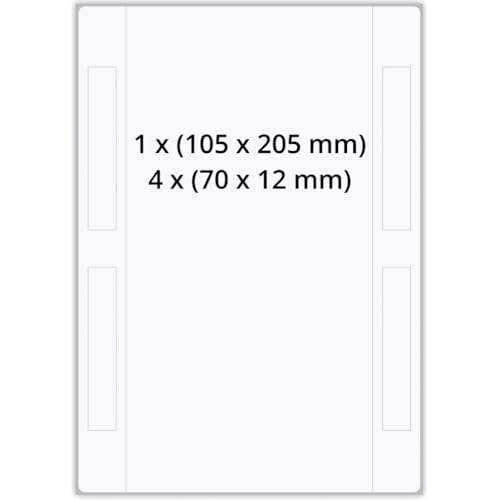 Laseretiketten, 1 Haupt-u.4 Zusatzetik.weiß,105x205mm/70x12mm,1000Set/VE Laseretiketten, 1 Haupt-u.4 Zusatzetik.weiß,105x205mm/70x12mm,1000Set/VE von König Werbeanlagen