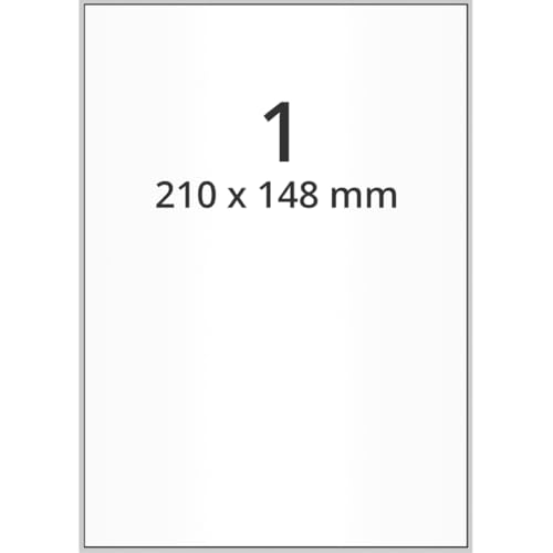 Laseretiketten, weiß, Papier, 210x148mm, 1000Bogen/VE, 1/Bogen Laseretiketten, weiß, Papier, 210x148mm, 1000Bogen/VE, 1/Bogen von König Werbeanlagen