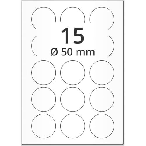 Laseretiketten, weiß, matt, Papier, permanent klebend, Ø 50mm, 7500/VE Laseretiketten, weiß, matt, Papier, permanent klebend, Ø 50mm, 7500/VE von König Werbeanlagen