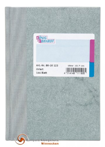 König & Ebhardt 8611312 Geschäftsbuch (A4, mit beweglicher Kopfleiste,liniert, 80g/m², 96 Blatt Fadenheftung, mit Seitenzahl) von König & Ebhardt