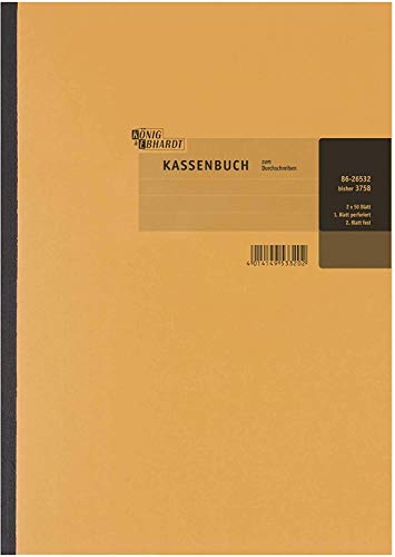 König & Ebhardt 8626532 Geschäftsbuch / Kassenbuch (A4, zum Durchschreiben 2 x 50 Blatt Klebebindung) von König & Ebhardt